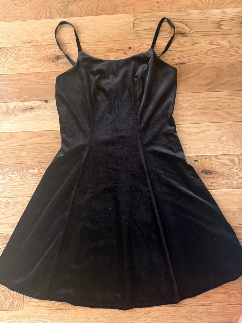 Lily Rose Black Velvet Mini Slip Dress